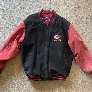 Vintage Chiefs NFL Suede Letterman Jacket